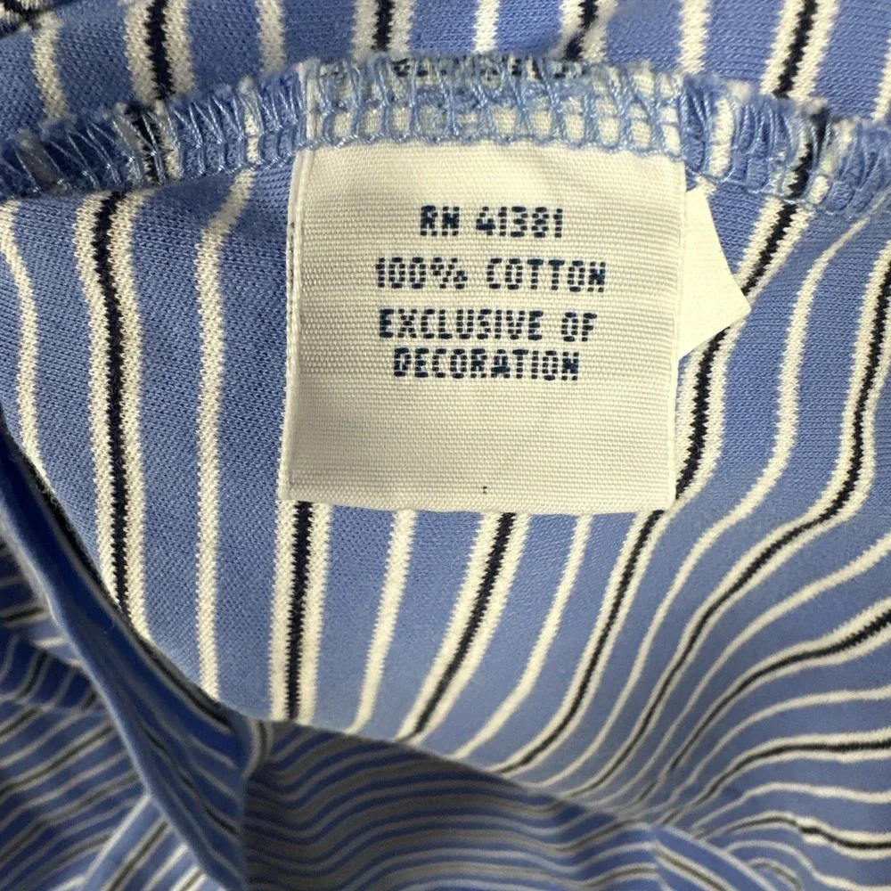 Polo Ralph Lauren XXL Blue Striped Polo Shirt Pima Soft Touch Classic Fit